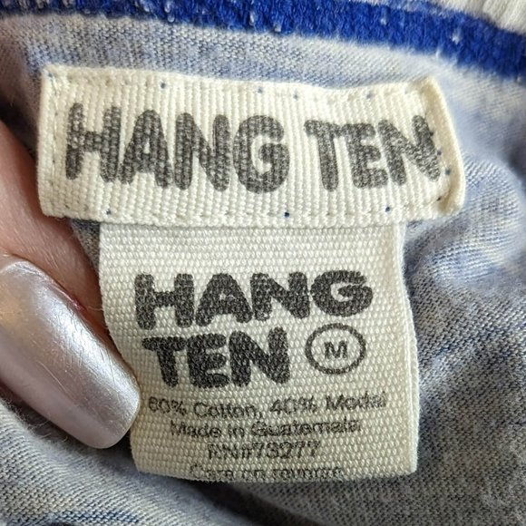 Hang Ten Blue & Gray Striped Short Sleeve Top - Picture 8 of 9